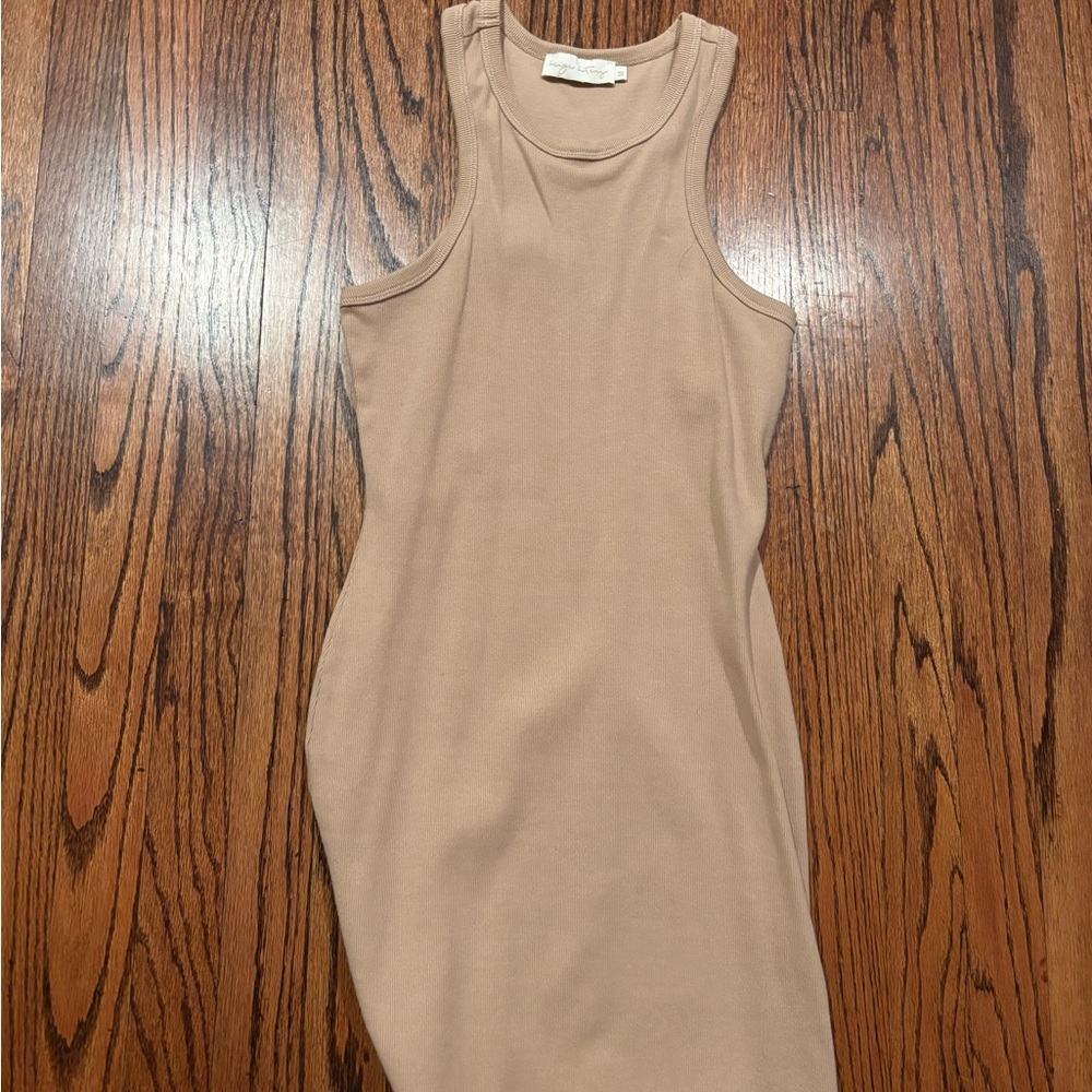 Sleeveless Tan Dress
